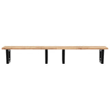 ZNTS Basin Shelf Wall Mounted Steel and Solid Wood Acacia 3302791