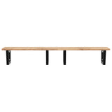 Basin Shelf Wall Mounted Steel and Solid Wood Acacia 3302791