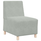 Modular Sofa Unit Armless 2 pcs Light Grey 55 x 74 x 82 cm 3399759