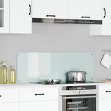 Kitchen Backsplash White 120 x 40 cm Tempered Glass 42001289