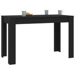 ZNTS Dining Table Black 120x60x76 cm Engineered Wood 800433