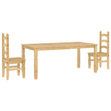 ZNTS 3 Piece Dining Set Panama Solid Wood Pine 3345206