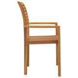Dining Chair 4 pcs Brown 62 x 55 x 94 cm Solid Teak Wood 42007596