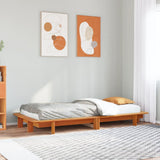 Bed Frame without Mattress Wax Brown 100x200 cm Solid Wood Pine 850667
