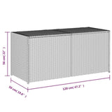 Garden Storage Box Brown 283L Poly Rattan 365313