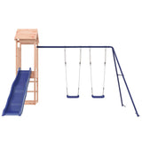 Outdoor Playset Natural wood, Blue Solid Douglas Fir wood Large 3155823