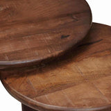 Nesting Coffee Tables 3 pcs Dark Brown Solid Mango Wood 4104659