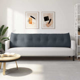 Back Pillow Dark Grey 200 x 24 x 50 cm Velvet 42014604