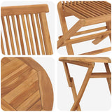 Garden Dining Set 3 pcs Brown Solid teak wood 3385961