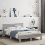 Bed Frame without Mattress Grey Sonoma 135x190 cm Double 3207446