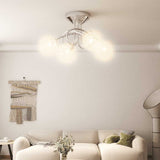 Ceiling Lamp with Mesh Wire Shades for 4 G9 LED Lights 337906