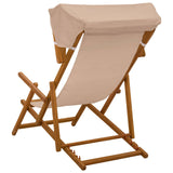 Deck Chair 2 pcs 3 Position Solid Eucalyptus Wood Taupe 3407815