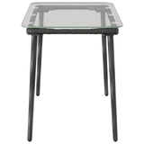 Garden Table Black 80 x 40 x 45 cm Poly Rattan 42010364