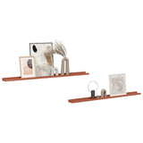 Wall Shelf with Shelf 2 pcs Red 115 x 9 x 3 cm Engineered Wood 42020005