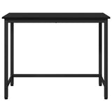 Table Black Oak 80 x 50 x 76.5 cm Engineered Wood and Steel 873762