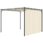 Garden Gazebo with Side Curtain 3x3x2.25m Cream 47993