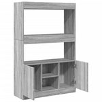Highboard Grey Sonoma 92x33x140 cm Engineered Wood 3309614