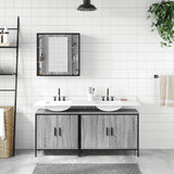 ZNTS 3 Piece Bathroom Cabinet Set Grey Sonoma Engineered Wood 3214733