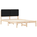 Bed Frame with Upholstered Headboard Black 135 x 190 cm 877921