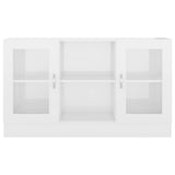 Vitrine Cabinet High Gloss White 120x30.5x70 cm Engineered Wood 802792
