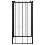 Dog Playpen 4 Panels Black 50x100 cm Powder-coated Steel 171793