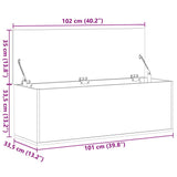 Storage Box Smoked Oak 102x35x35 cm Engineered Wood 840692