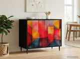 Sideboard HEESCH Black Oak 69 x 33 x 76 cm Engineered Wood 8006938