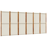 6-Panel Room Divider Light Grey 420x180 cm 4003358