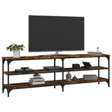 TV Cabinet Smoked Oak 160x30x50 cm Engineered Wood 826751