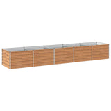 Raised Garden Bed Wood Brown 400 x 80 x 55 cm cold-rolled steel 8006427