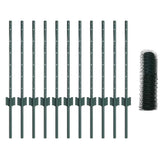 Welded Wire Fence 25 x 0.5 m PVC-Coated Steel Green 3336707