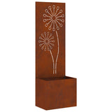 Garden Privacy Screen Rusty 50 x 32 x 150 cm Weathering steel 876461