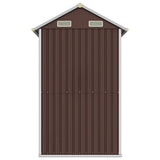 Garden Shed Brown 192x152.5x237 cm Galvanised Steel 364532