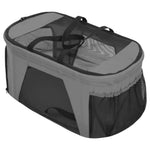 2-Layers Folding Dog Stroller Grey 83x48x97 cm Oxford Fabric 172205