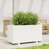 Garden Planter White 90x40x49.5 cm Solid Wood Pine 847374