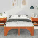 Bed Frame Brown 120 x 190 cm Solid Pine Wood 873000