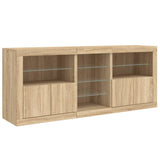 Sideboard with LED Lights Sonoma Oak 181.5x37x67 cm 3209039