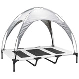 Dog Bed Folding Manual Silver Grey 122 x 93 x 106.5 cm Steel 42008176
