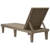 Sun Lounger Light brown Polypropylene 155x58x83 cm 364147