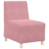 Modular Sofa Unit Armless 2 pcs Pink 55 x 74 x 82 cm Velvet 3399763