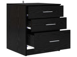 Bedside Cabinet Black Oak 40 x 40 x 63 cm Engineered Wood 880916