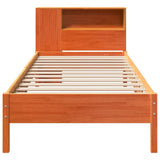 Bookcase Bed without Mattress Wax Brown 100x200cm Solid Wood Pine 3322848