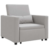 Pull out Sofa Bed Single Cloud grey 90 x 165 x 87 cm Fabric 42002694