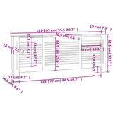 MDF Radiator Cover Black 205 cm 325552