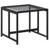 Garden Stools 4 pcs Black Poly Rattan 4008579