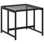 9 Piece Garden Dining Set Black Poly Rattan 3295053
