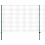 Fence with Posts Green 1.6 x 10 m Steel 3335979
