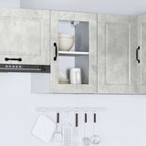 Kitchen Wall Cabinet with Glass Door Porto Concrete Grey 854011