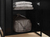 Warderobe with Door Black Oak 50 x 50 x 200 cm Engineered Wood 3403016