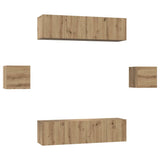 TV Cabinet Set 6 pcs Artisan Oak Engineered Wood 3393401